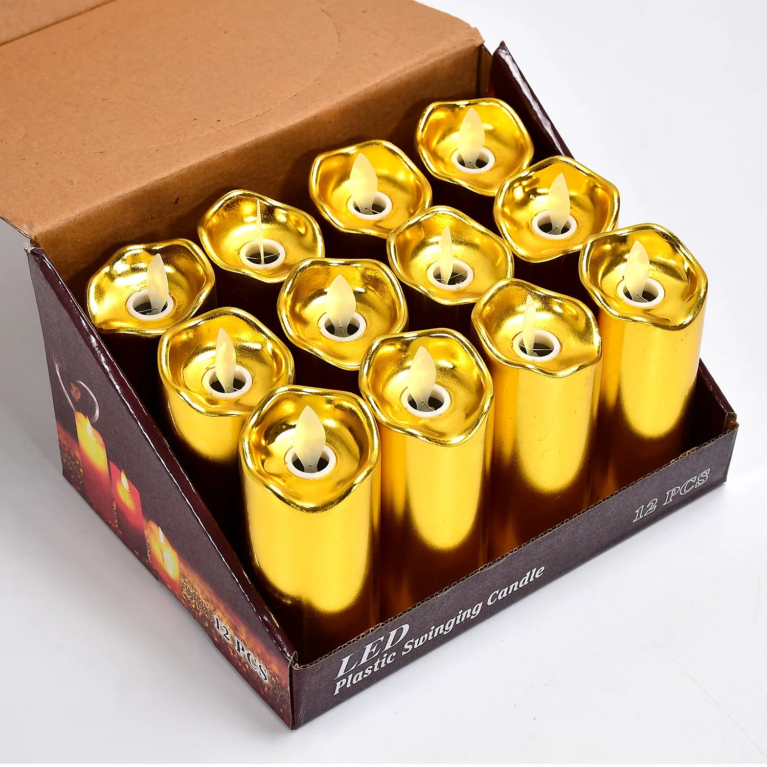 6563 Big Swinging Candle 12pcs For Wedding Decoration And Birthday Party DeoDap 6563 Big Swinging Candle 12pcs For Wedding Decoration And Birthday Party DeoDap